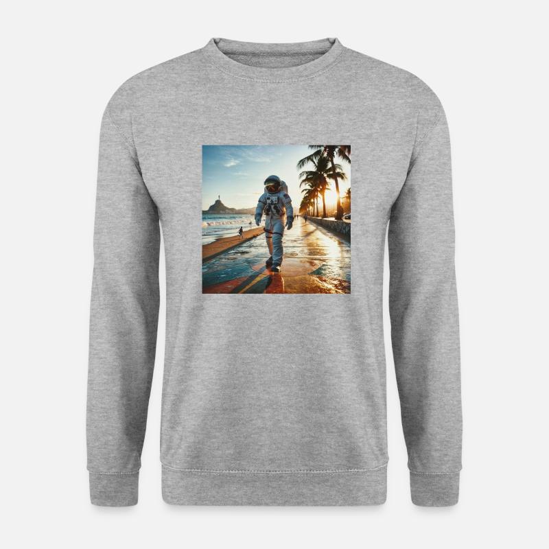 Astronaut - Unisex Pullover - Weißgrau meliert