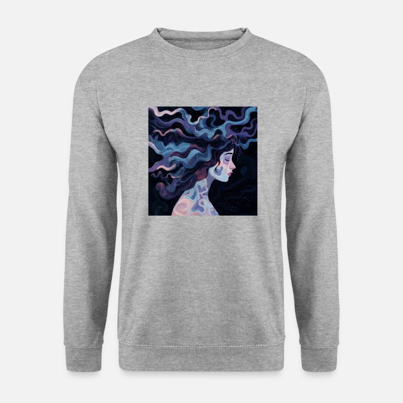 Psychisches Wohlbefinden - Sein - Unisex Pullover - Weißgrau meliert