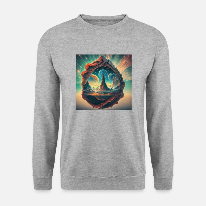 Magisches Portal - Unisex Pullover - Weißgrau meliert