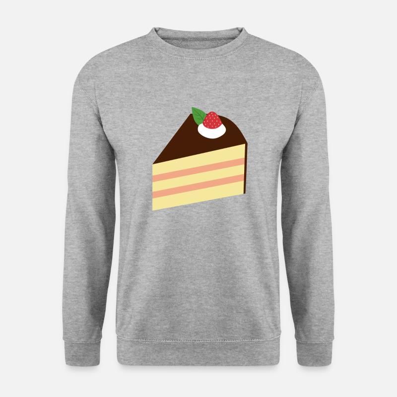 Kuchen - Unisex Pullover - Weißgrau meliert