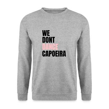 We don´t dance Capoeira_Rosa - Unisex Pullover - Weißgrau meliert - Vorne - Alina (178cm) & Michal (187cm)