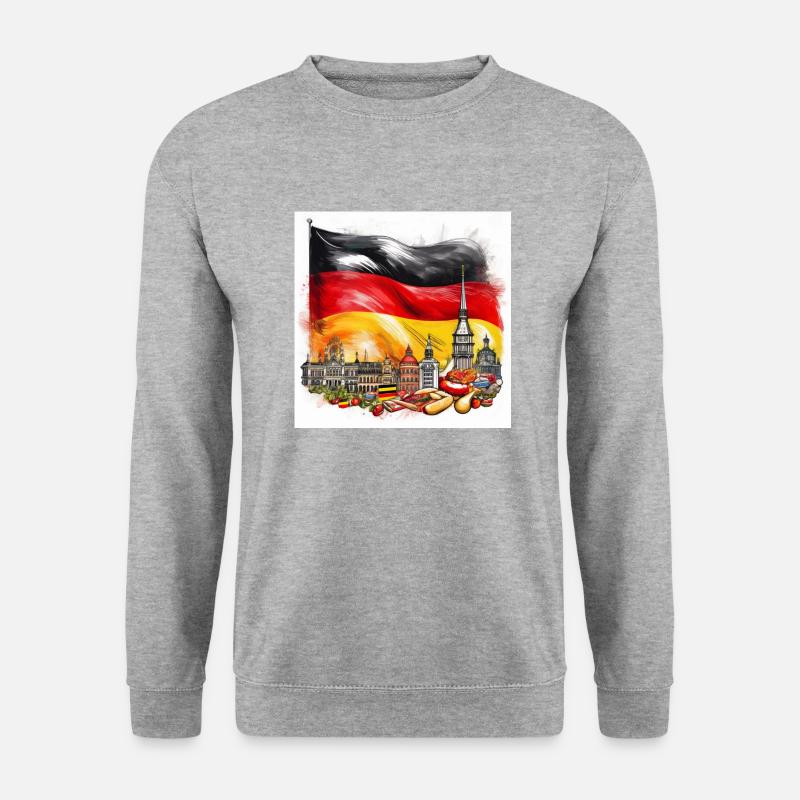 German Flag and Iconic Landmarks - Unisex Sweatshirt - salt & pepper