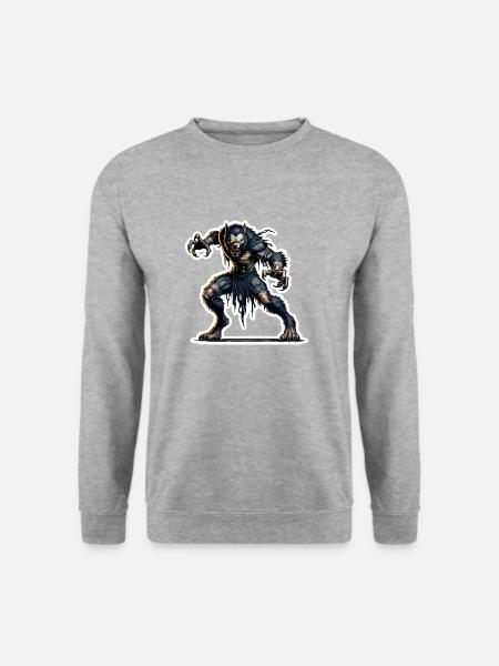 Werwolf - Unisex Pullover - Weißgrau meliert