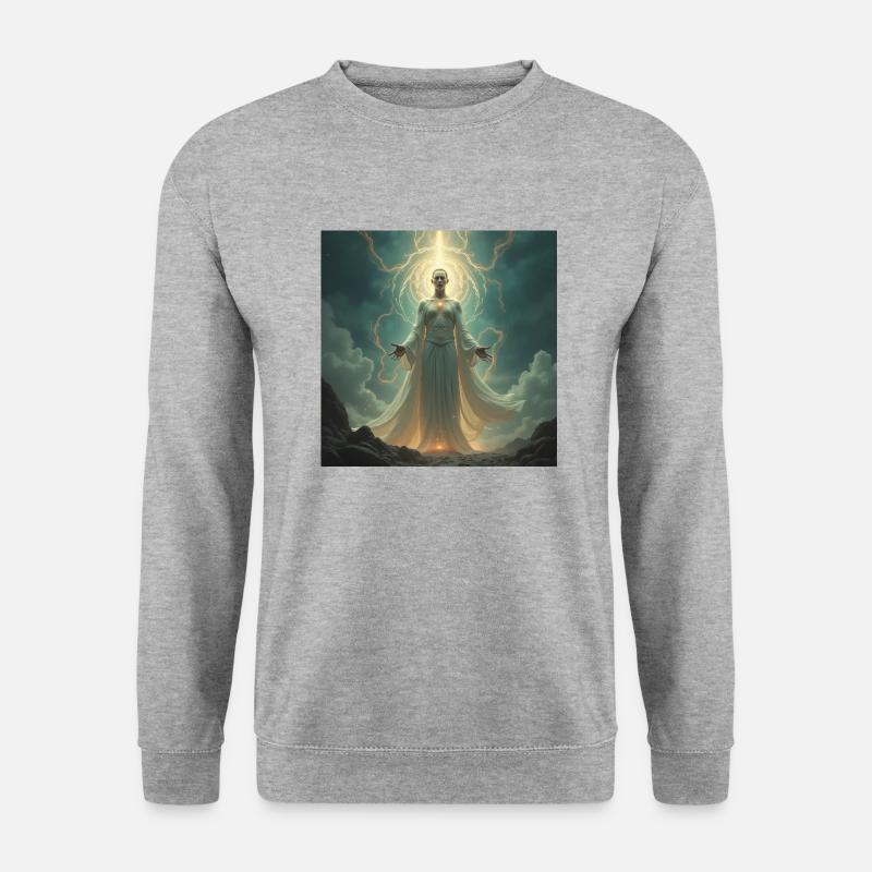 drachenqodeKKKK - Unisex Pullover - Weißgrau meliert