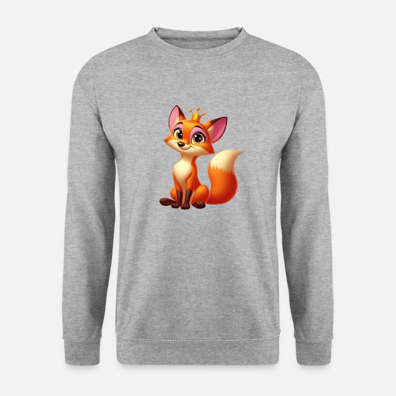Fuchs-Königin - Unisex Pullover - Weißgrau meliert
