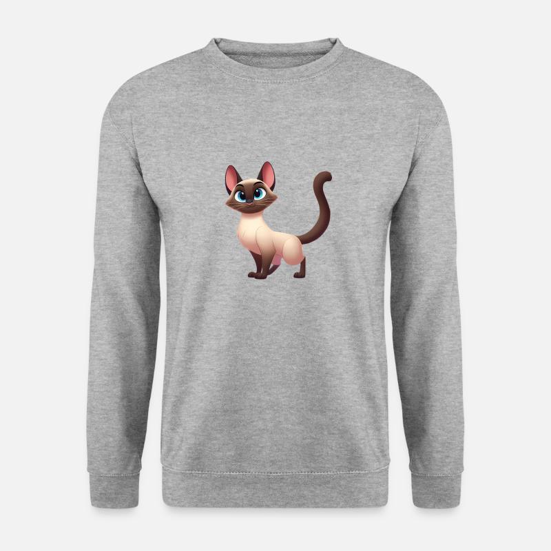 Siamesisch 16 - Unisex Pullover - Weißgrau meliert