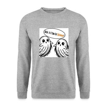 HALOWEEN OFF - Sweat-shirt Unisexe - gris chiné - Devant - Alina (178cm) & Michal (187cm)