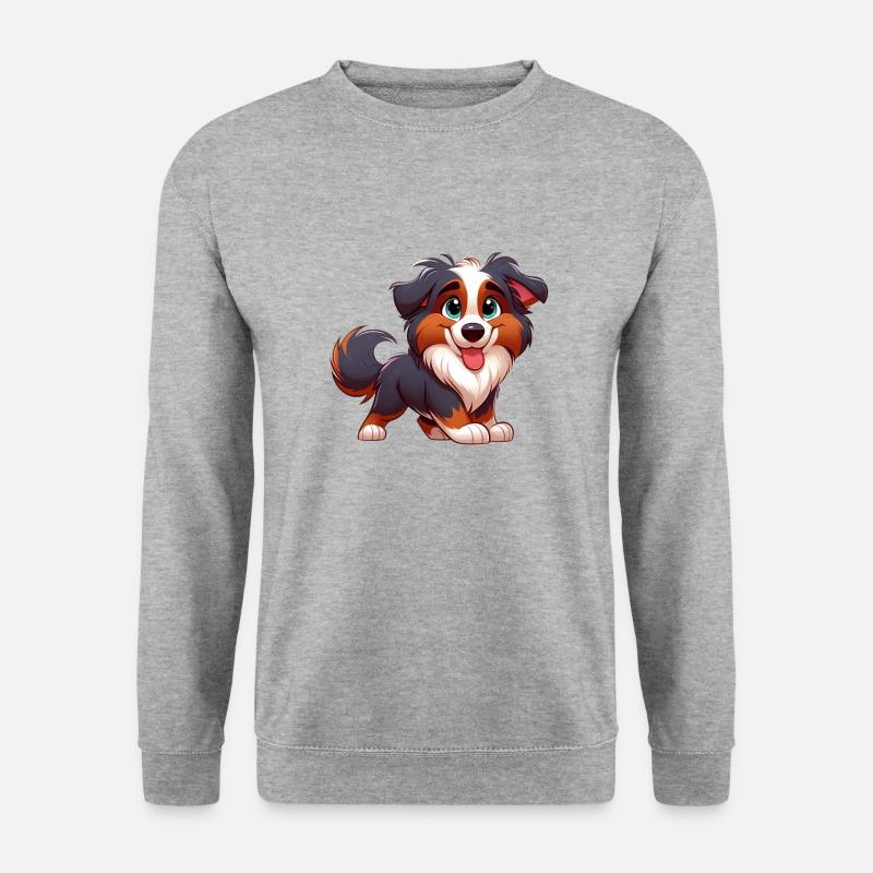 Kragen 2 - Unisex Pullover - Weißgrau meliert