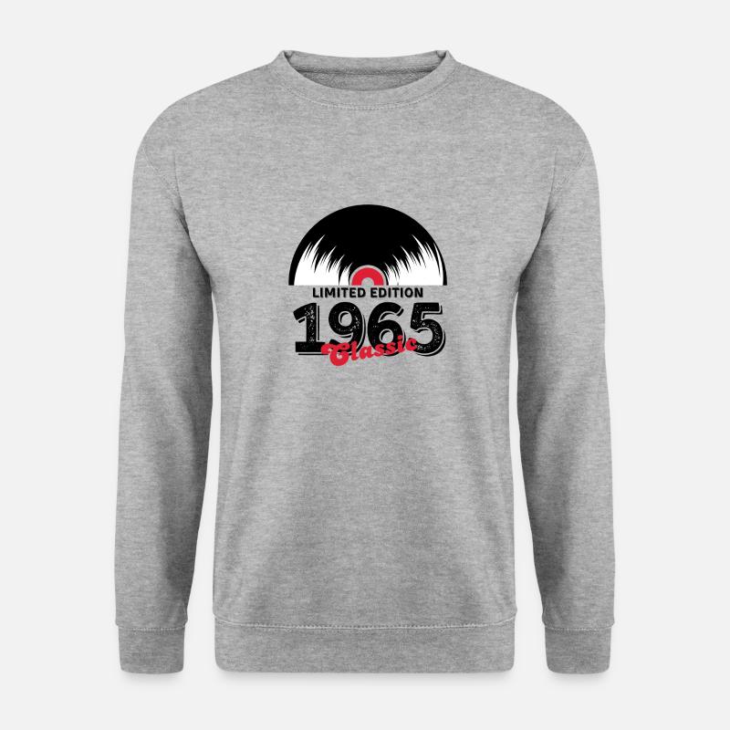 Limitierte Auflage 1965 Klassisches Vinyl - Unisex Pullover - Weißgrau meliert