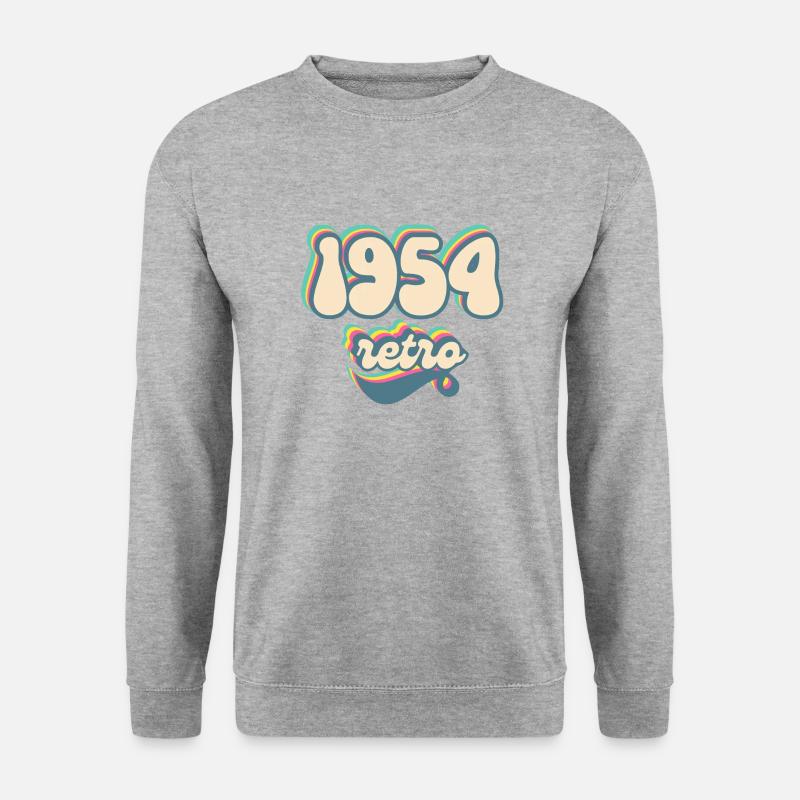 1954 Retro Geschenkidee - Unisex Pullover - Weißgrau meliert