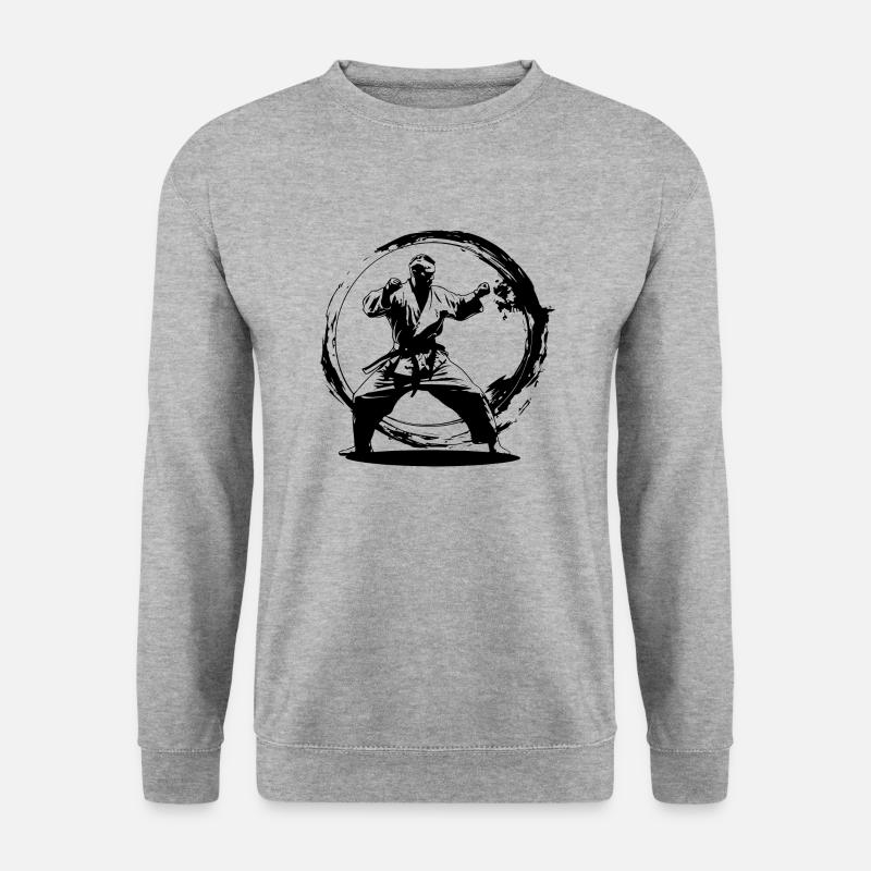 Karate Man Silhouette - Unisex Sweatshirt - salt & pepper