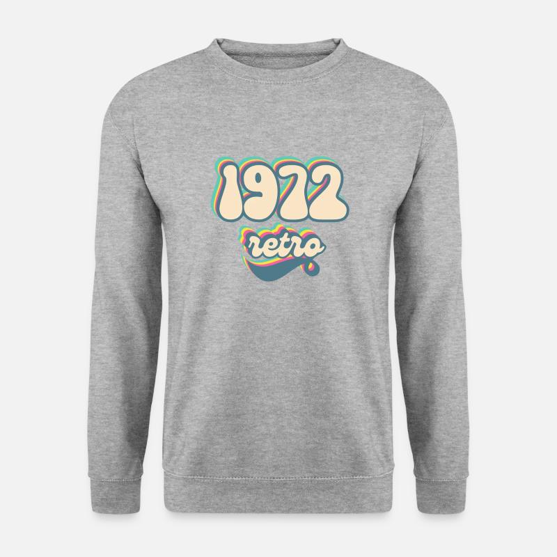 1972 Retro Geschenkidee - Unisex Pullover - Weißgrau meliert