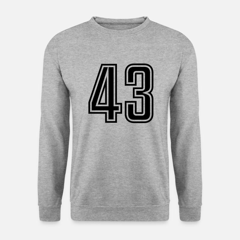 43 - Unisex Pullover - Weißgrau meliert