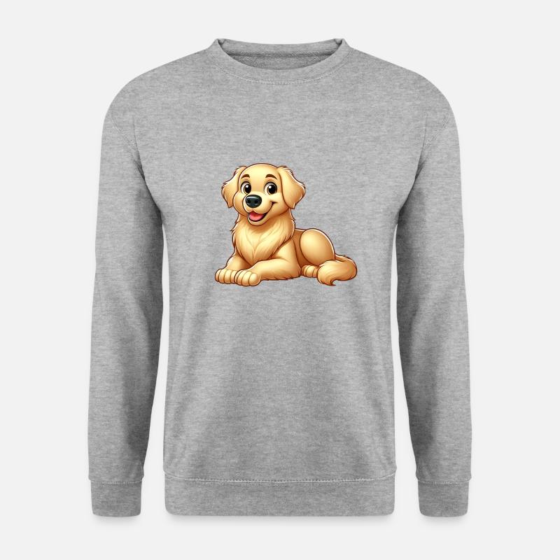 Golden Retriever - Unisex Pullover - Weißgrau meliert