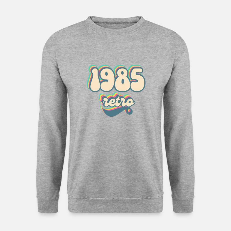 1985 Retro Geschenkidee - Unisex Pullover - Weißgrau meliert