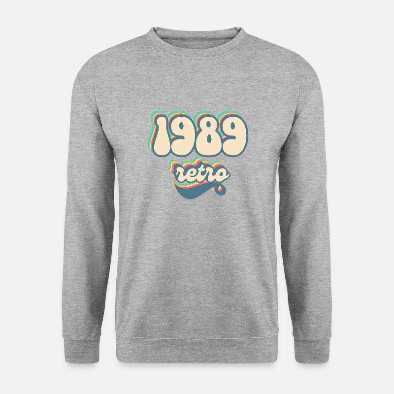 Retro-Geschenkidee von 1989 - Unisex Pullover - Weißgrau meliert