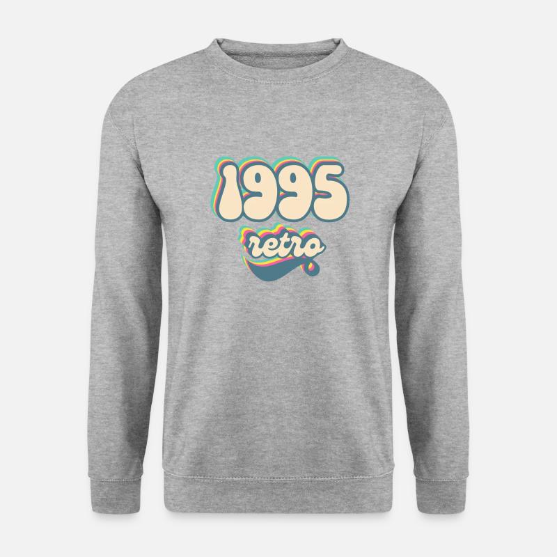 1995 Retro Geschenkidee - Unisex Pullover - Weißgrau meliert