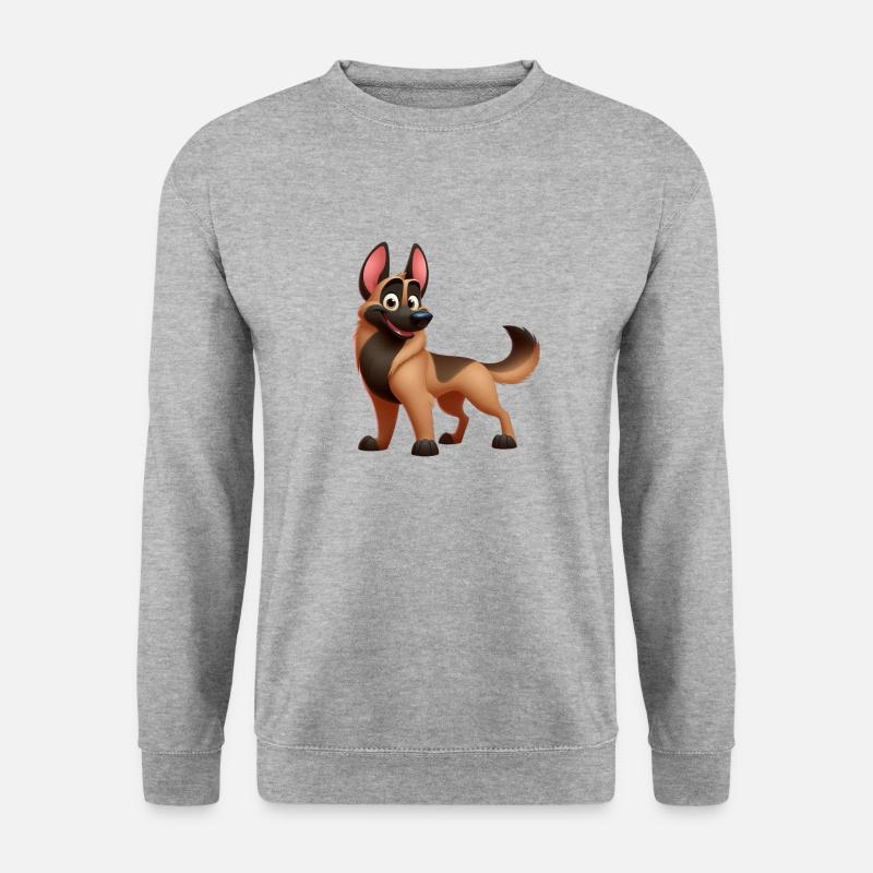 Malinois 8 - Unisex Pullover - Weißgrau meliert