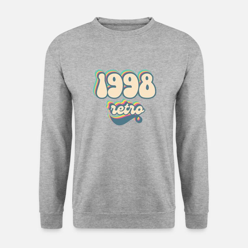 1998 Retro Geschenkidee - Unisex Pullover - Weißgrau meliert