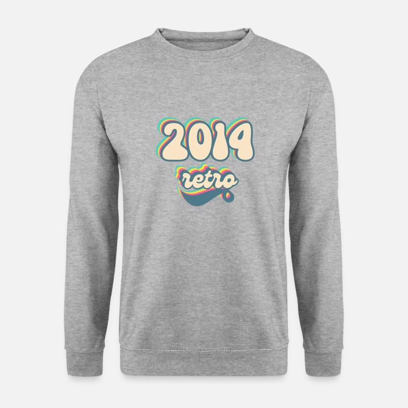 2014 Retro Geschenkidee - Unisex Pullover - Weißgrau meliert