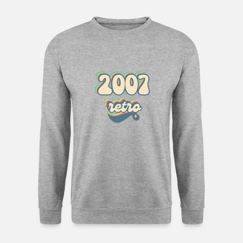 2007 Retro Geschenkidee - Unisex Pullover - Weißgrau meliert