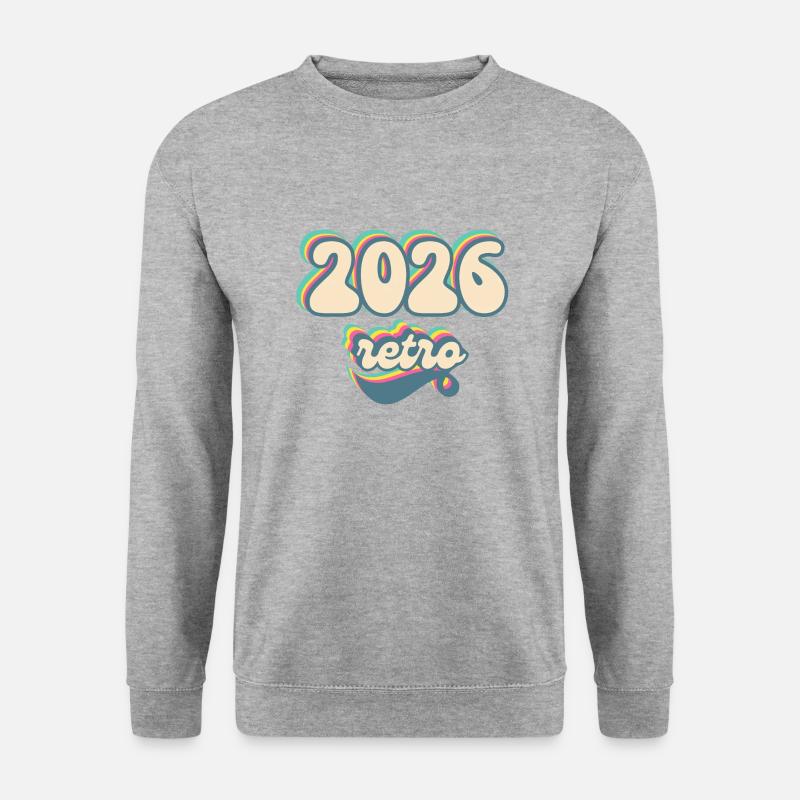 2026 Retro Geschenkidee - Unisex Pullover - Weißgrau meliert