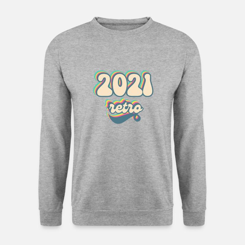 2021 Retro Geschenkidee - Unisex Pullover - Weißgrau meliert