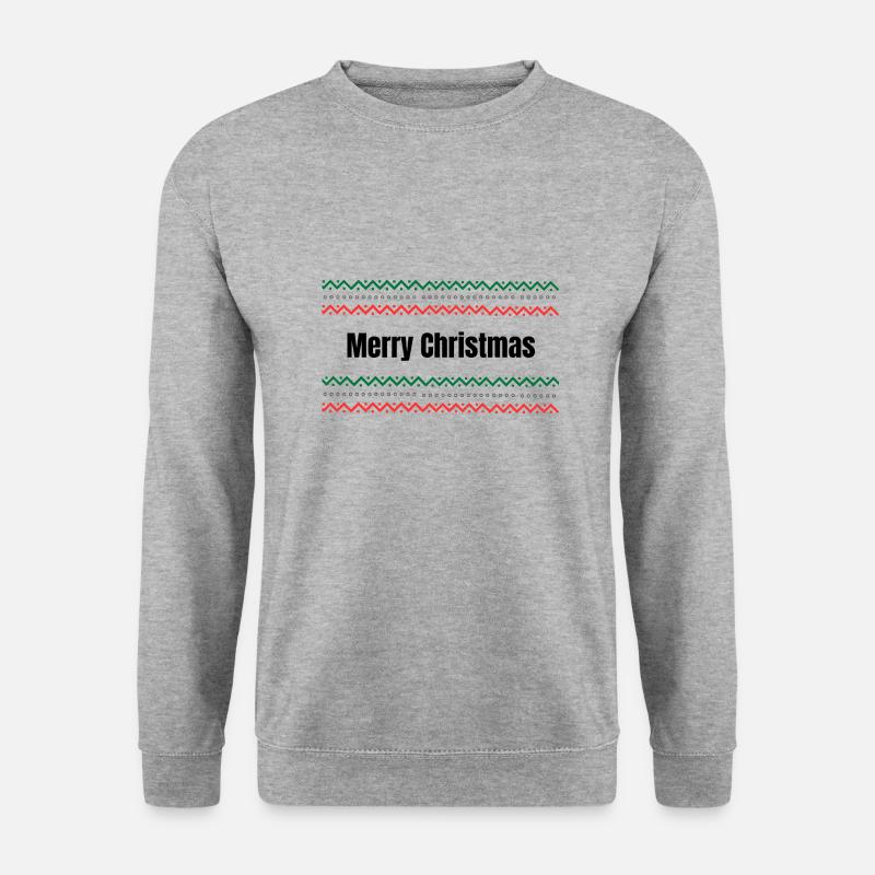 Merry Christmas - Unisex Pullover - Weißgrau meliert