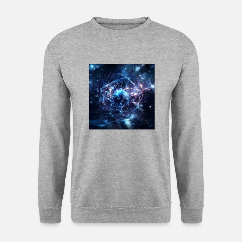 drachenqodeLU - Unisex Pullover - Weißgrau meliert