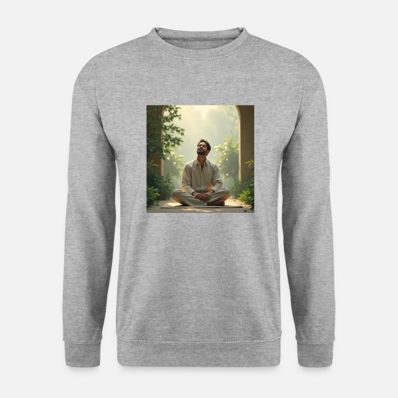 DrachenqodeMAN - Unisex Pullover - Weißgrau meliert