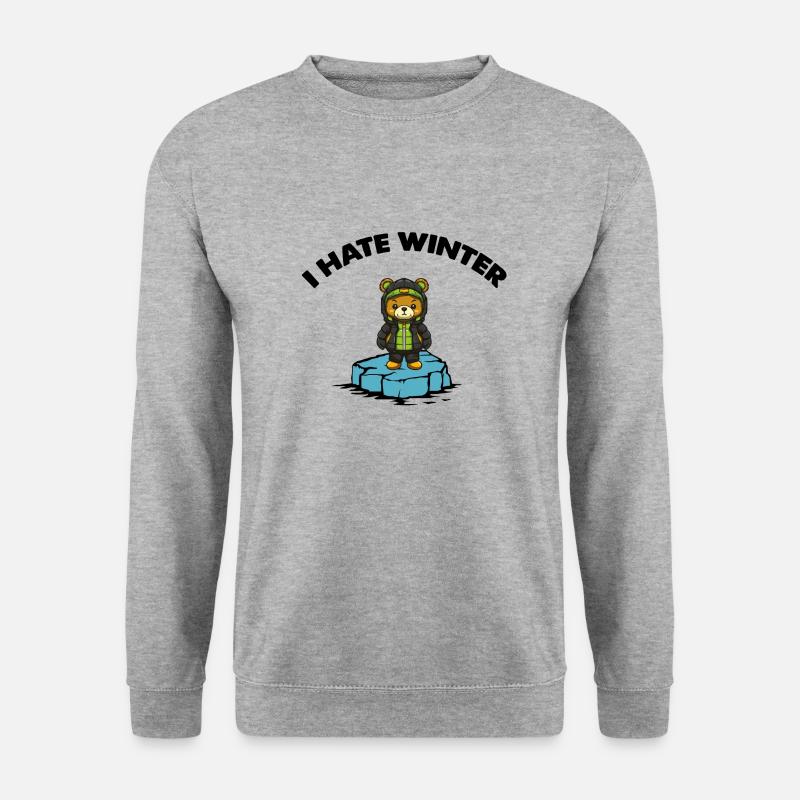 bär eisscholle winter - Unisex Pullover - Weißgrau meliert