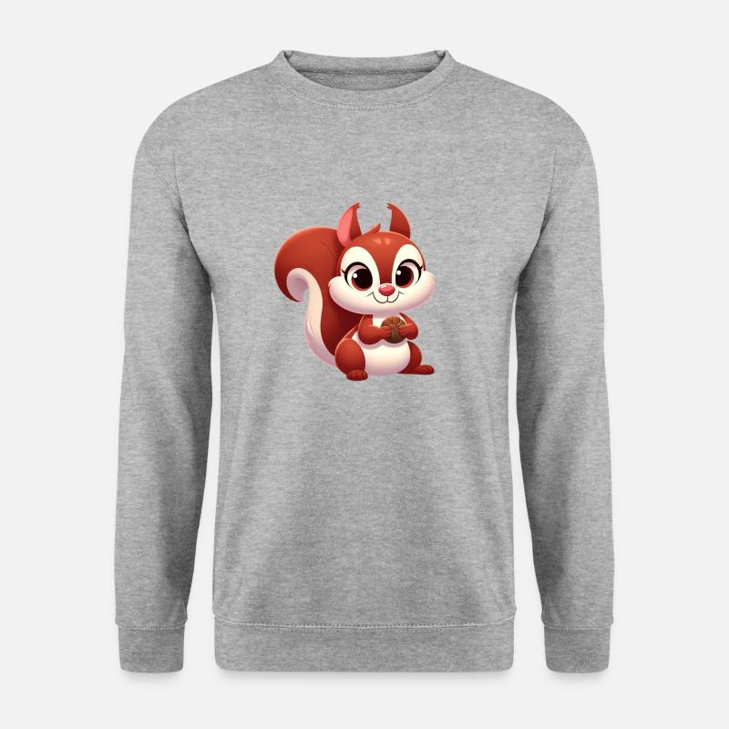 Eichhörnchen 2 - Unisex Pullover - Weißgrau meliert