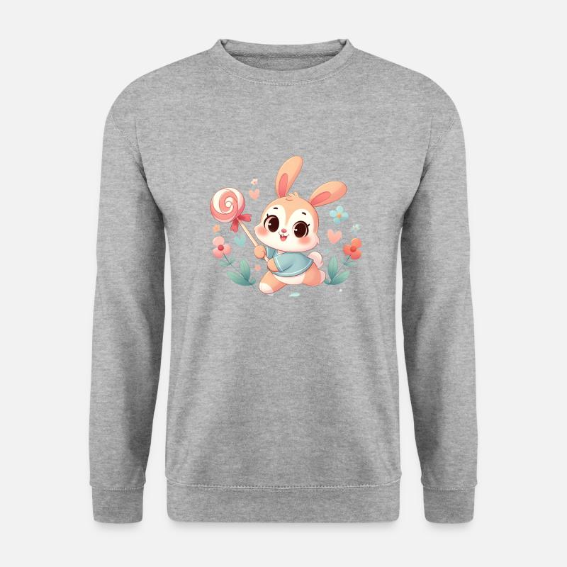 Kaninchen 4 - Unisex Pullover - Weißgrau meliert