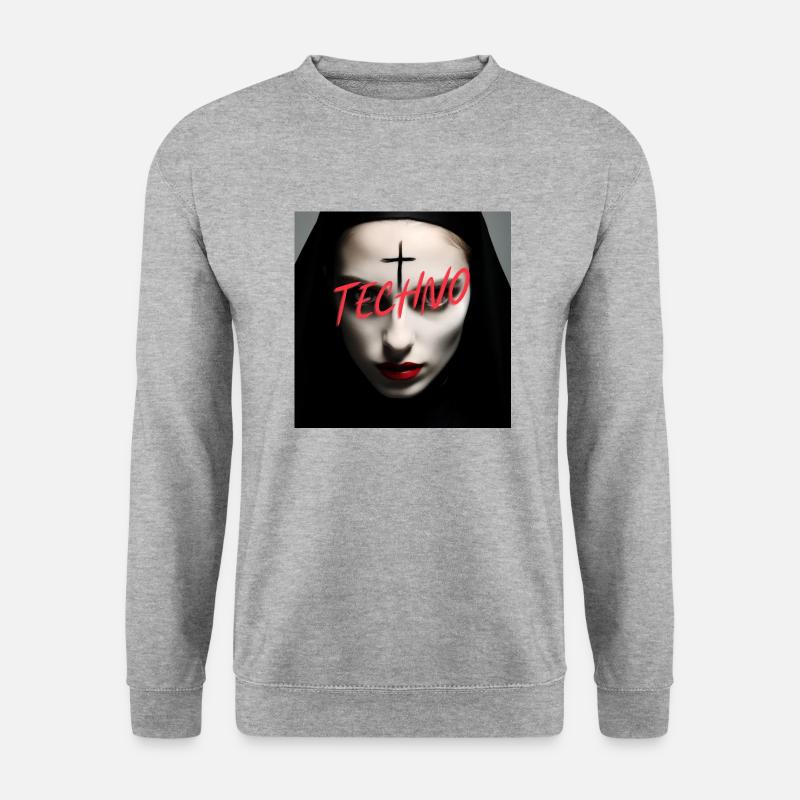 Satanic Techno Nun - Rave Design - Unisex Sweatshirt - salt & pepper