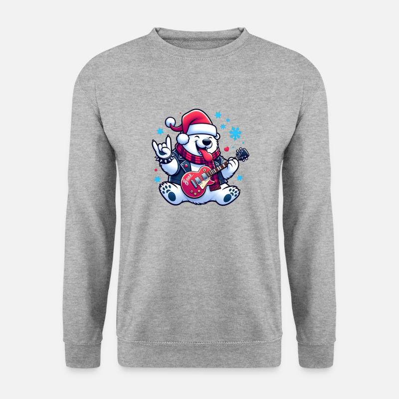 Eisbär 5 - Unisex Pullover - Weißgrau meliert