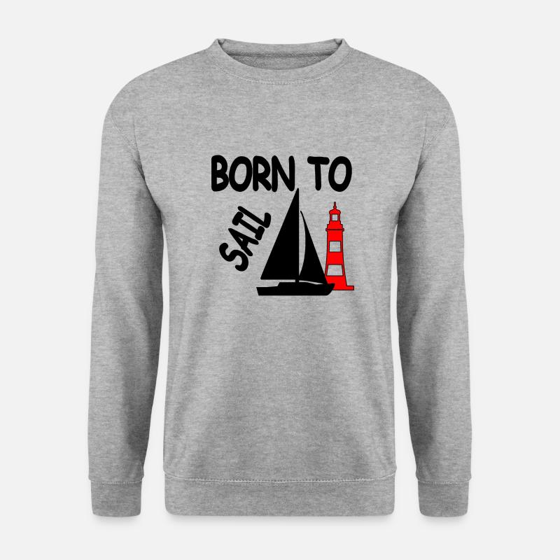 Segeln - Unisex Pullover - Weißgrau meliert