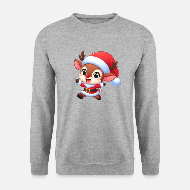 Rudolf 1 - Unisex Pullover - Weißgrau meliert