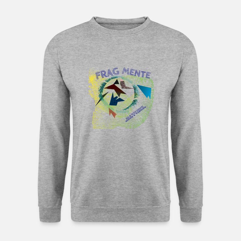 Frag Mente - Unisex Pullover - Weißgrau meliert