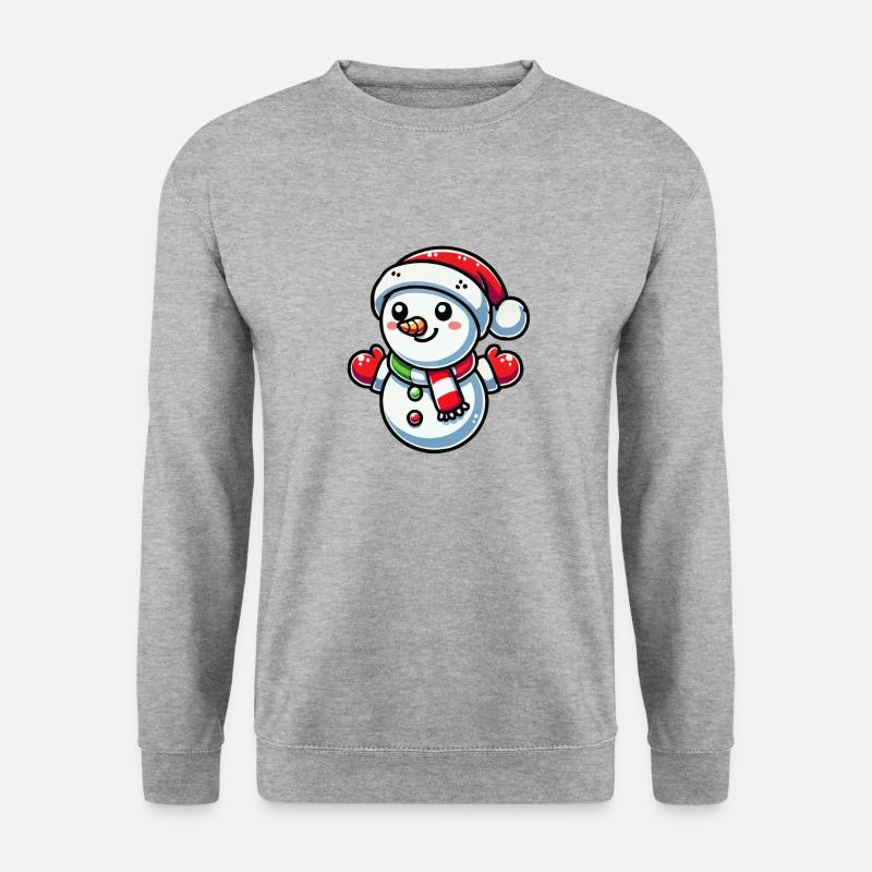 Schneemann - Unisex Pullover - Weißgrau meliert