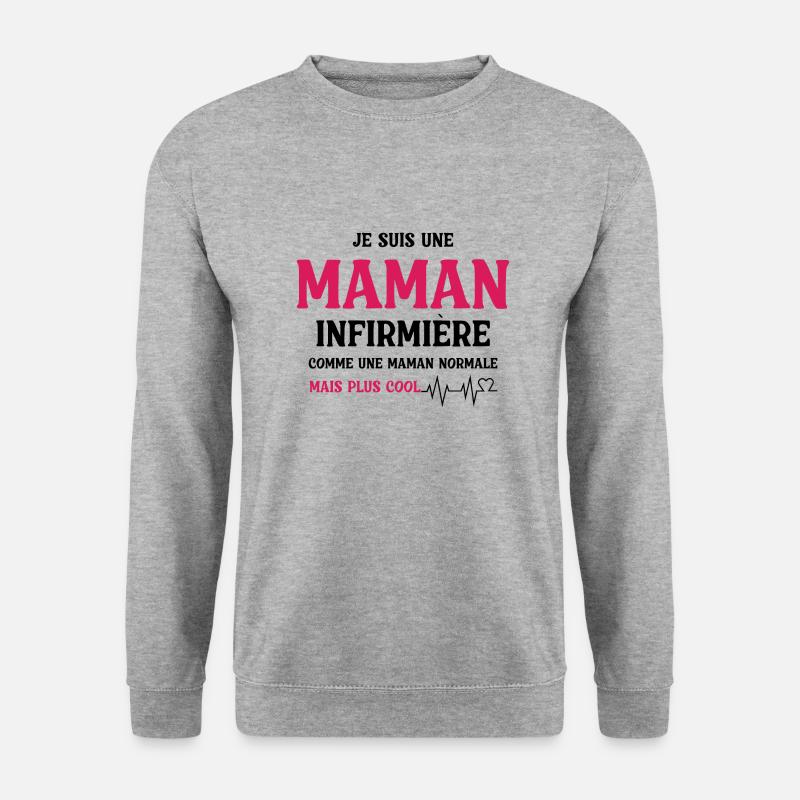 Ich bin eine Krankenschwester - Unisex Pullover - Weißgrau meliert