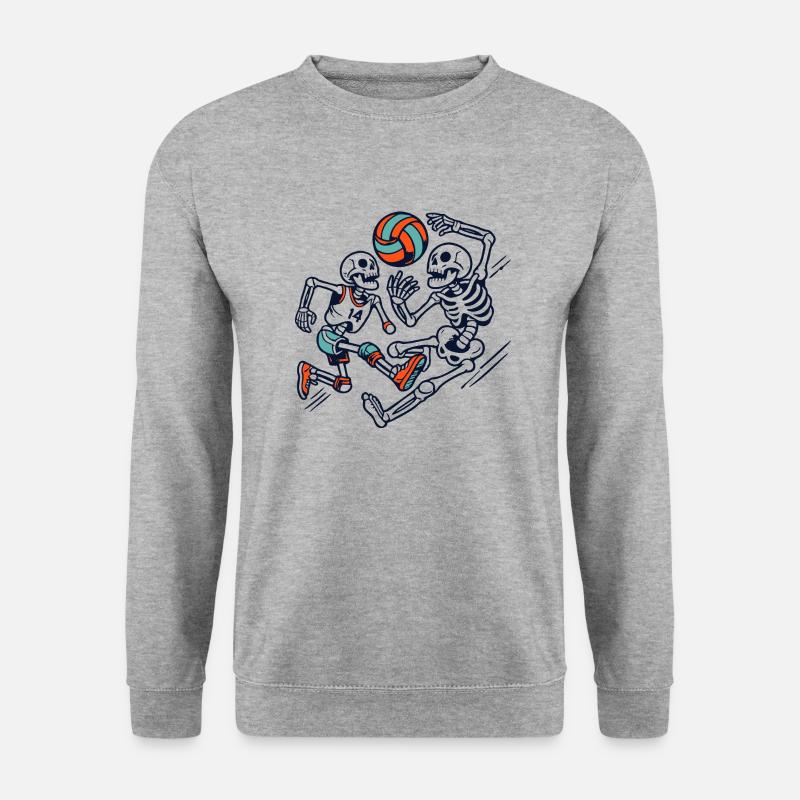 Volleyball Skelette - Unisex Pullover - Weißgrau meliert