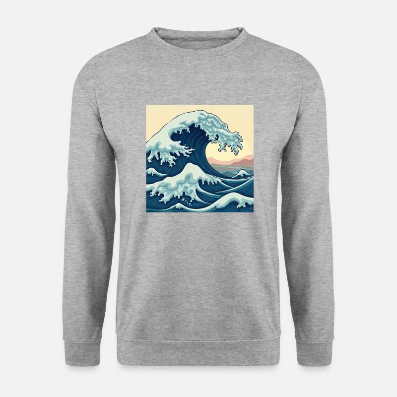 Fantastic Atlantic Ocean - Retro Ocean Waves - Unisex Sweatshirt - salt & pepper