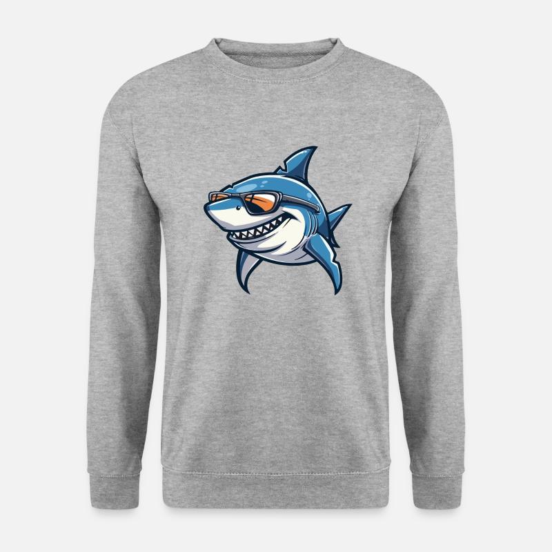 Shark Comic Cool - Unisex Sweatshirt - salt & pepper