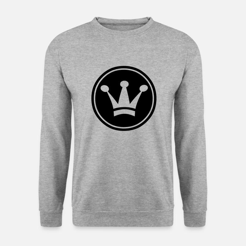 Crown - Unisex Pullover - Weißgrau meliert