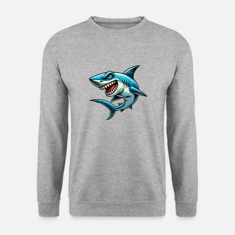 Shark Hai - Unisex Pullover - Weißgrau meliert