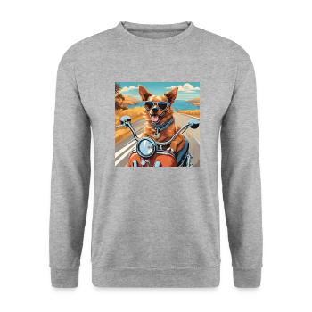 Dog - Unisex Sweatshirt - salt & pepper - Front - Alina (178cm) & Michal (187cm)