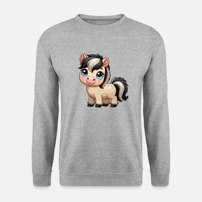 Welsches Ponykind - Unisex Pullover - Weißgrau meliert