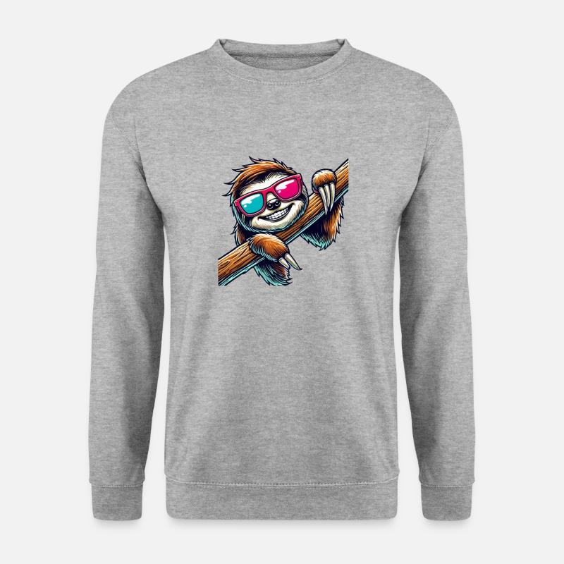 Sloth Sunglasses - Unisex Sweatshirt - salt & pepper
