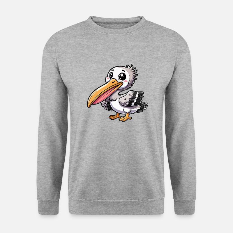 Pelikan - Unisex Pullover - Weißgrau meliert