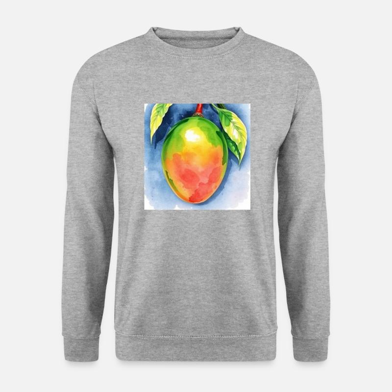Mango Aquarell - Unisex Pullover - Weißgrau meliert